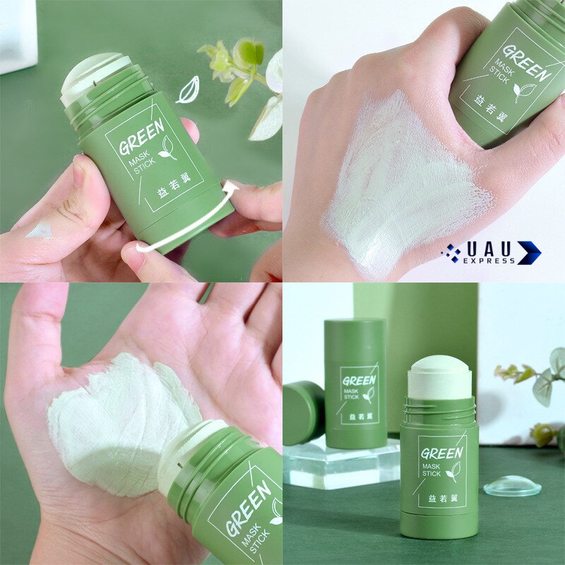 GreenMask 2 em 1 Para Acne - Máscara de Argila com Chá Verde + Máscara Noturna: Controle de Oleosidade e Remoção de Cravos e Espinhas.