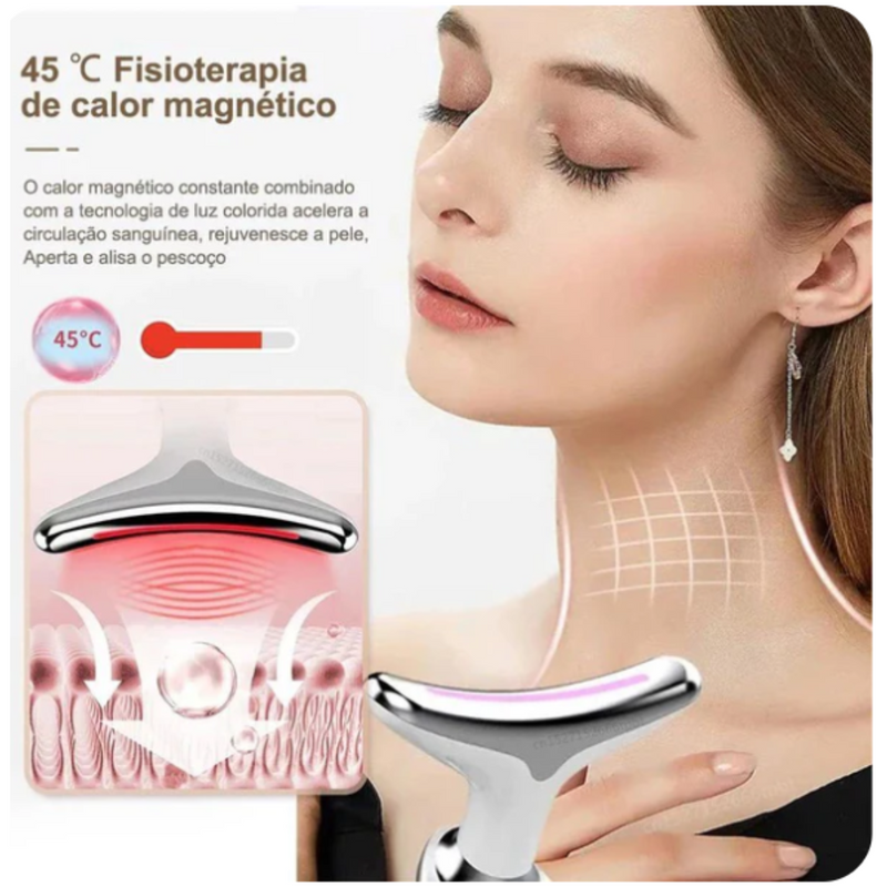 Aparelho de LED Terapia de Luz  3 em 1  Rugas Flacidez e Acne