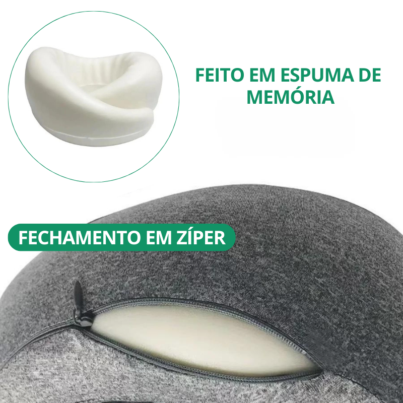 Almofada de Pescoço para Viagem - Proteção de 100%