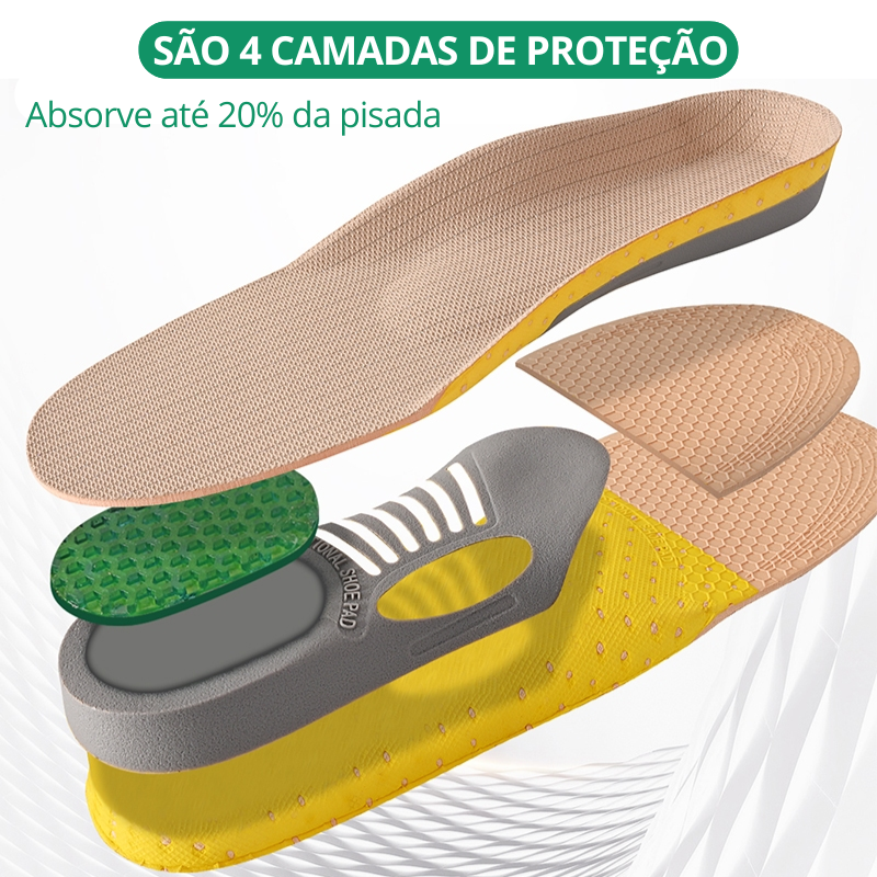 Palmilha Ortopédica 4D para Fascite Plantar